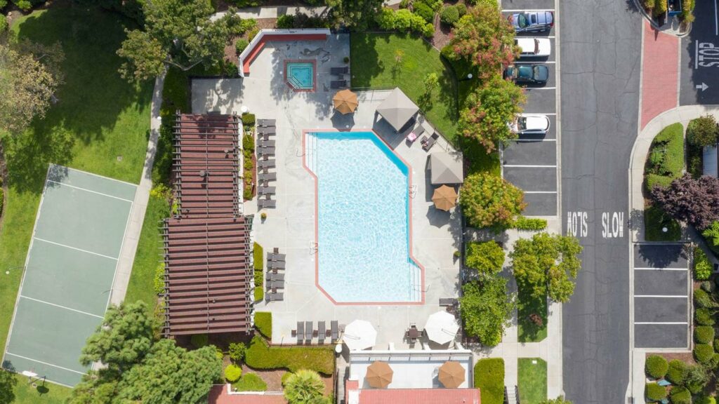 Ardenwood Forest aerial view of swimming pool